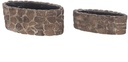 Potten Ovaal Woodslice finish 37x15x15 cm set 2 stuks