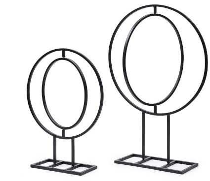 Metalen frame Rond op voet 50x38 cm