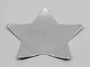 Onderbord Stervorm Zilver Glitter 24x24 cm