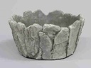 Cement bloempot rond drijfhoutlook 22x11 cm