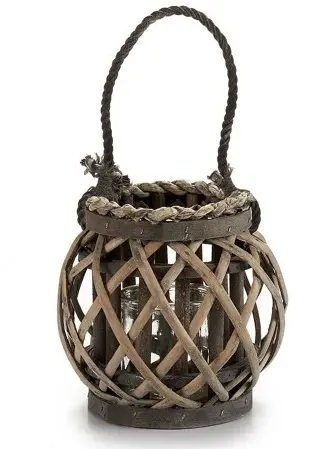 Houten Windlicht Lantaarn windlicht 16 cm