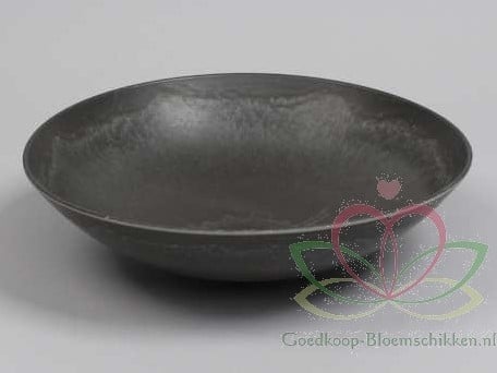Schaal Loodlook Kunststof Basic Grey 28 cm