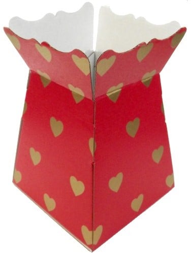 Euro Boeketdoos I love you hearts rood goud 25 stuks