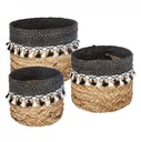 Manden Zeegras zwart/wit set 3 stuks