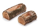Elm log planter met schors 19 cm