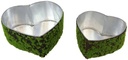 Mos hart metaal kunstmos set 2 stuks
