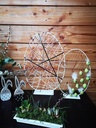 Metalen Frame Ei ring White op voet excl. decoratie 32x47 cm