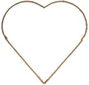 Metalen Hart Goud 35 cm