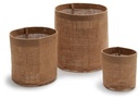 Jute Bloempot rond 15x15x15 cm