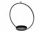 Metalen frame Ring Zwart 40 cm met steekschuimhouder