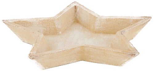 Houten Sterschaal Naturel 32,7x32,7x3,5 cm