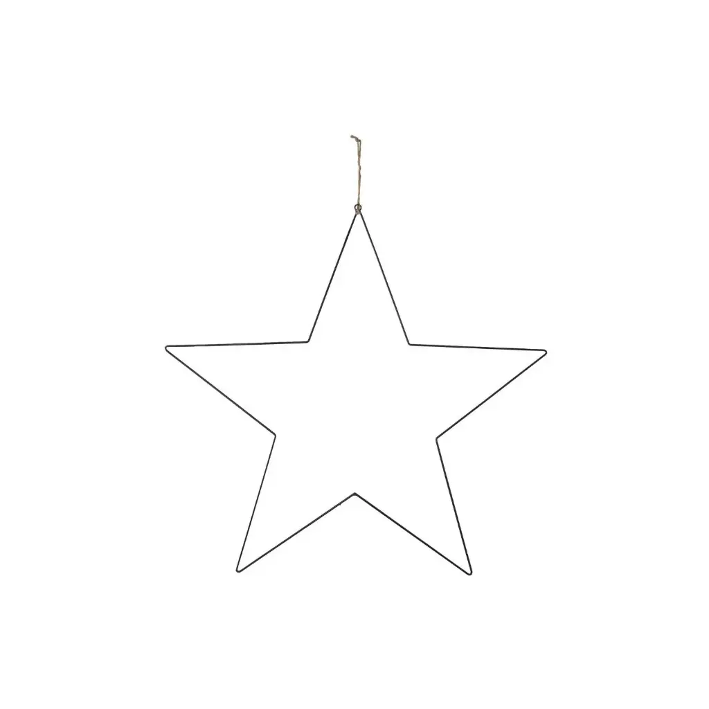 Metalen frame Ster Zwart 78 cm