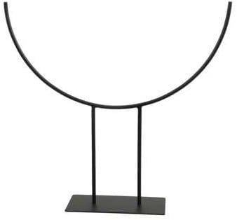 Metalen Frame Boog deco stand Zwart op voet 35x8x33 cm