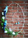 Metalen Frame Ei ring White hangend 17x25 cm