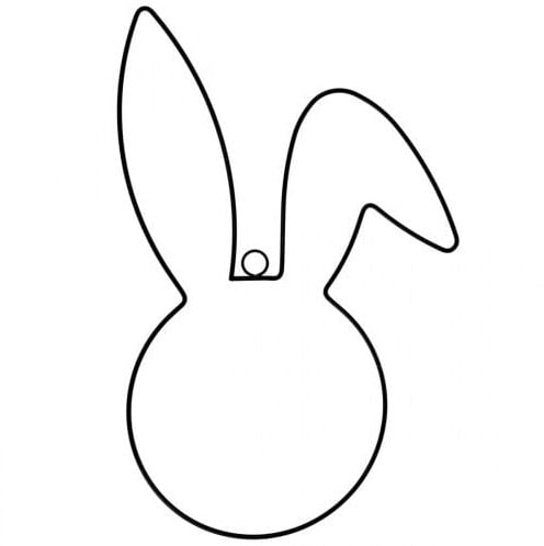 Metalen Frame Haas hangend decoratie Pasen 40,5x26 cm