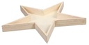 Houten Sterschaal Naturel 40x40x3,5 cm