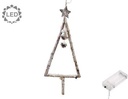 Boomvorm takken met LED houten kerstboom met deco manco 28x82 cm