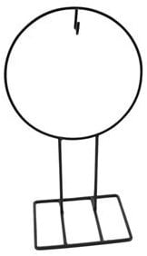Metalen frame Ring kransen standaard Zwart D26xH47 cm op voet