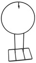 Metalen frame Ring kransen standaard Zwart D26xH47 cm op voet