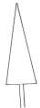 Metalen frame Kerstboom schuine zijden 70x26 cm concepttekening