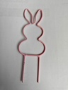 Metalen Frame Haas staand oor op steker Roze 15 cm