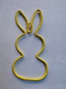 Metalen Frame Haas staand oor hanger Geel 10 cm