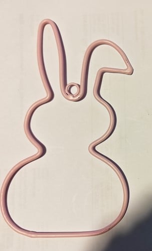 Metalen Frame Haas hangend oor hanger Roze 15 cm