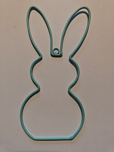 Metalen Frame Haas staand oor hanger Turquoise 20 cm