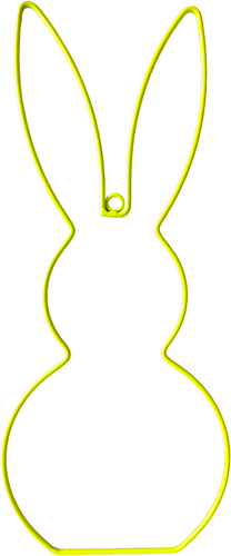 Metalen Frame Haas staand oor hanger Lime Groen 40 cm