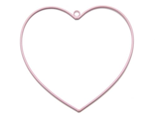 Metalen Hart hangend Roze Ø15 cm