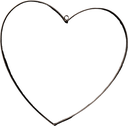 Metalen Hart hangend Zwart Ø10 cm