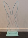 Metalen Frame Haas staand oor op voet Turquoise 40 cm