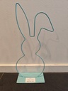 Metalen Frame Haas hangend oor op voet Turquoise 40 cm