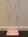Metalen Frame Haas staand oor op voet Roze 40 cm