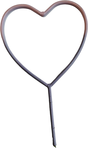 Metalen Hart bijsteker pick Lila Ø7 cm