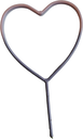 Metalen Hart bijsteker pick Lila Ø7 cm