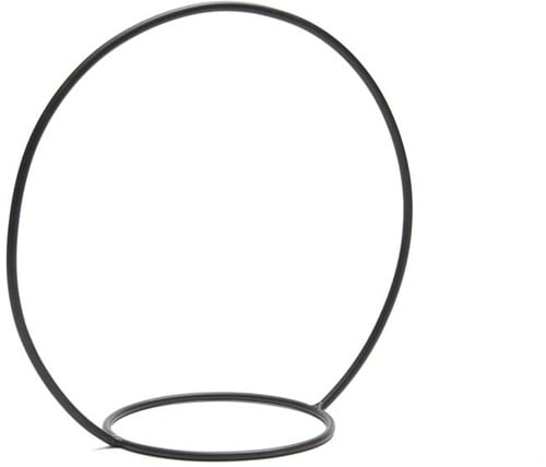 Metalen frame Ring met ring Zwart ca. 40 cm