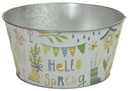 Schaal Metaal Flowerbowl Hello Spring 18x9 cm