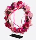 Metalen frame Zwaar Ring op dubbele poot platte plaat 38x10x48,5 cm Zwart