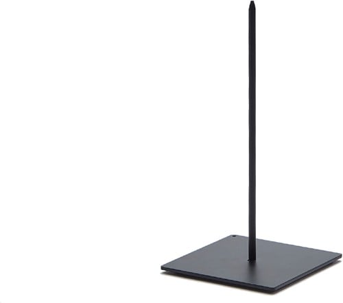 Metaalstaander Metalen pin standaard Solid klein Zwart 7x7x14 cm
