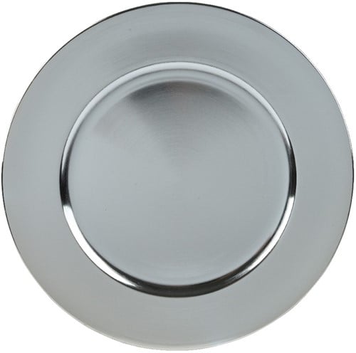 Onderbord Rond Zilver 33 cm