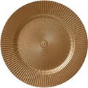 Onderbord Rond Goud Geribbeld 33 cm