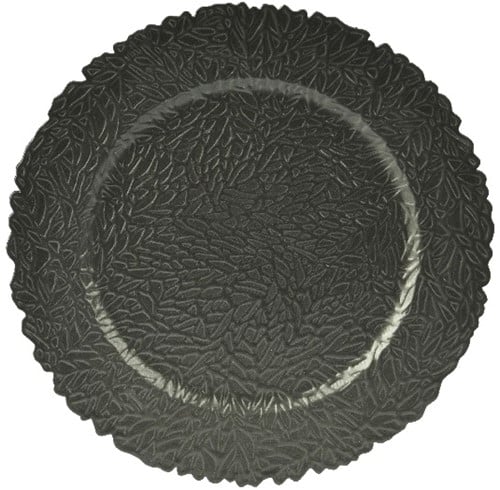 Onderbord Barok Rond Antraciet 33 cm