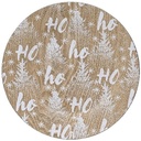Onderbord Houtlook Rond Wit Winter Ho ho ho