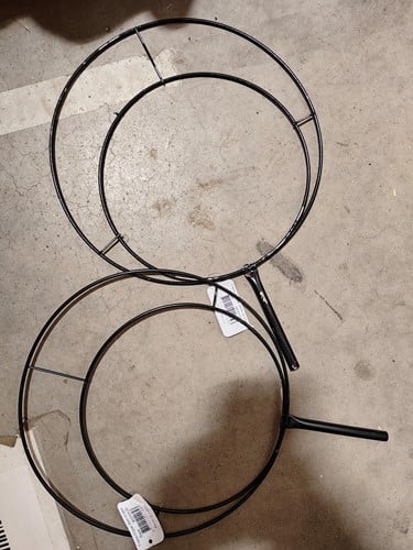 Metalen frame Ellips 30 cm zonder voet met manco