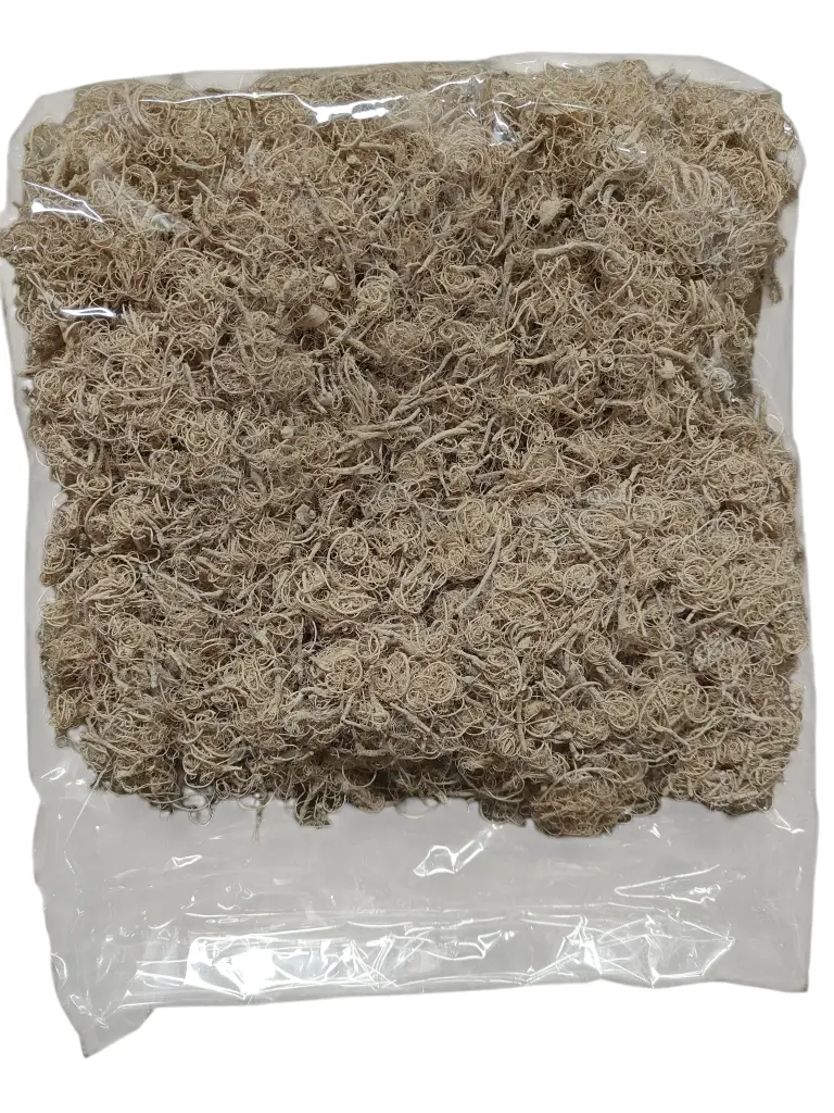 Curly Mos Witgebleekt 500 gram 