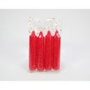 Kerstboomkaarsjes Rood advent 4 stuks