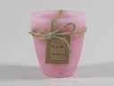 Tuinkaars Garden Candle Smal Rustiek 24 uur Roze 80x90 mm