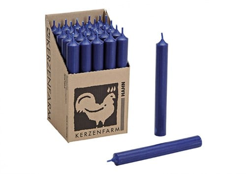 Staafkaarsen Doorgekleurd Donkerblauw 25 stuks doos