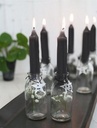 Kaarsen Taper Zwart 11 cm set 7 stuks